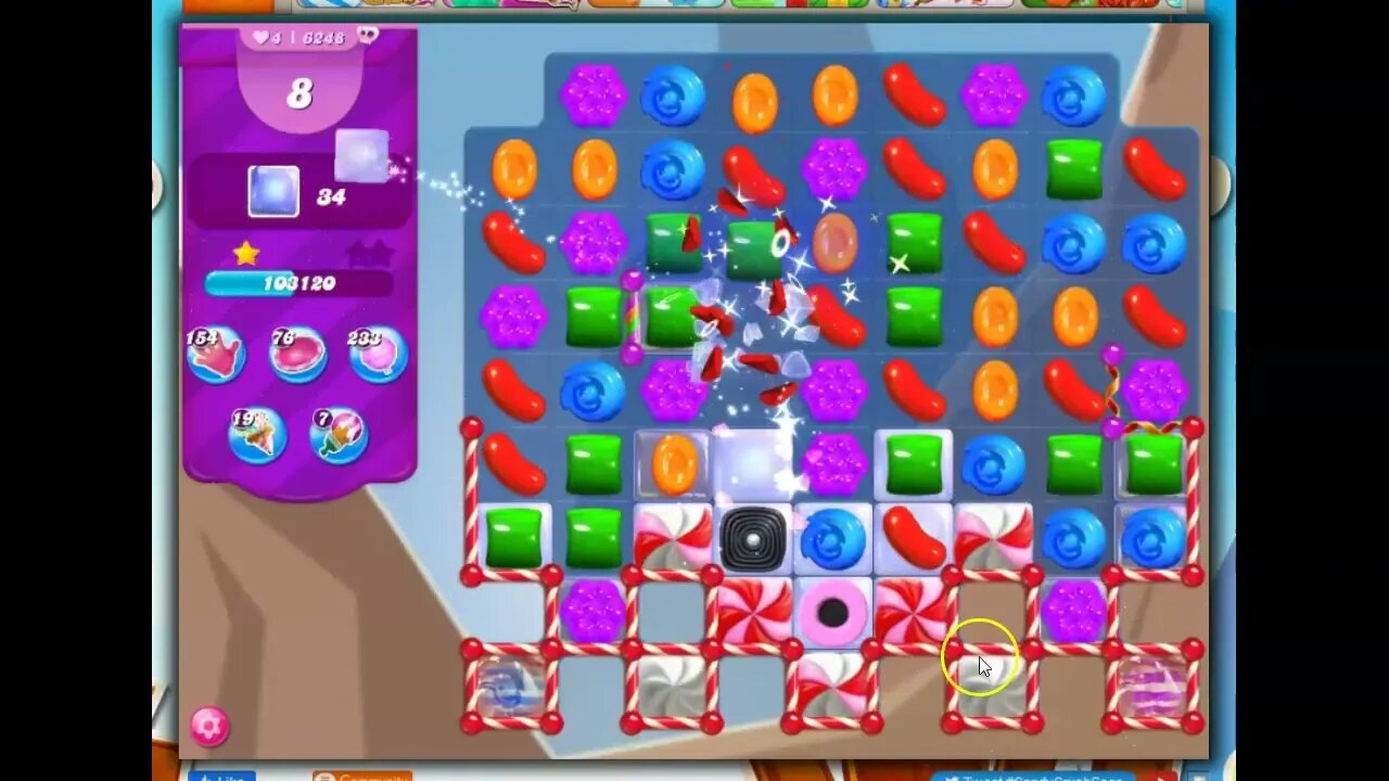 Candy Crush Level 6248 Talkthrough, 22 Moves 0 Boosters