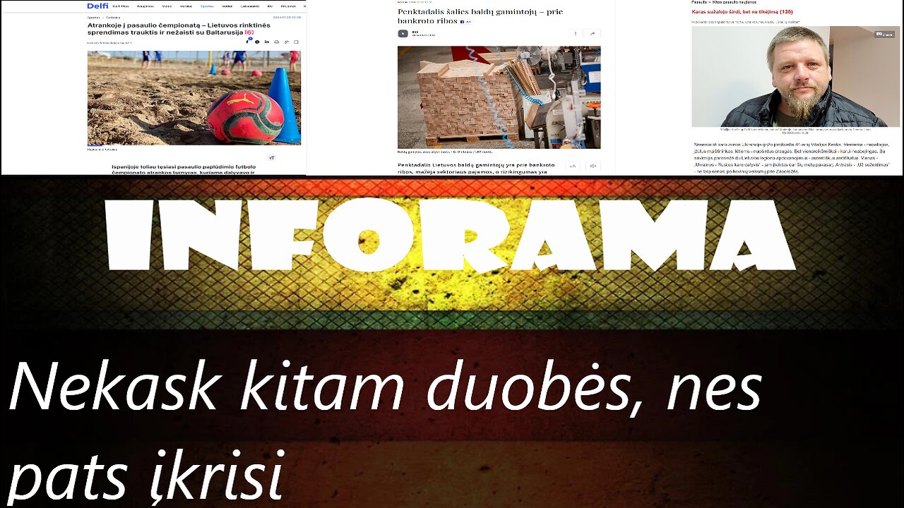 #Inforama. Nekask kitam duobės, nes pats įkrisi