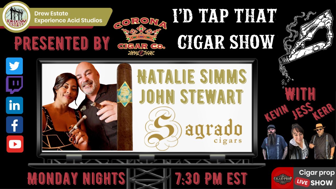 John and Natalie of Sagrado Cigars. , I'd Tap That Cigar Show Episode 240