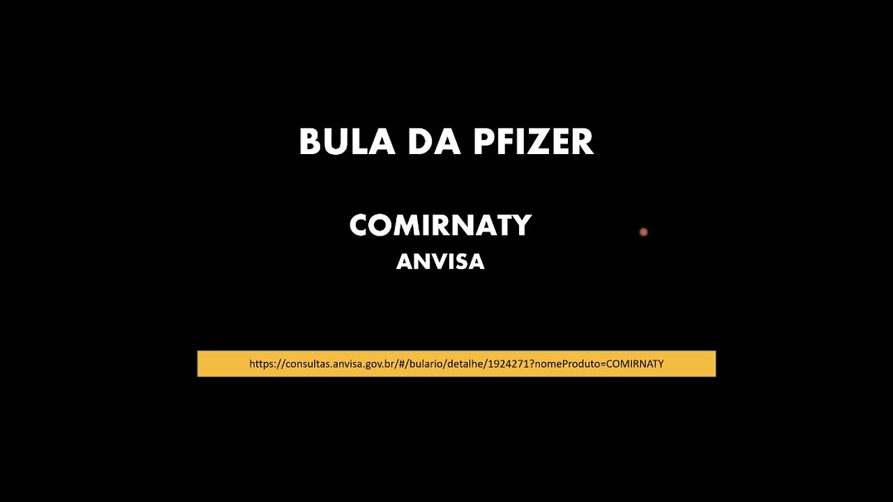 Bula da "vacina" da Pfizer C19 - Comirnaty