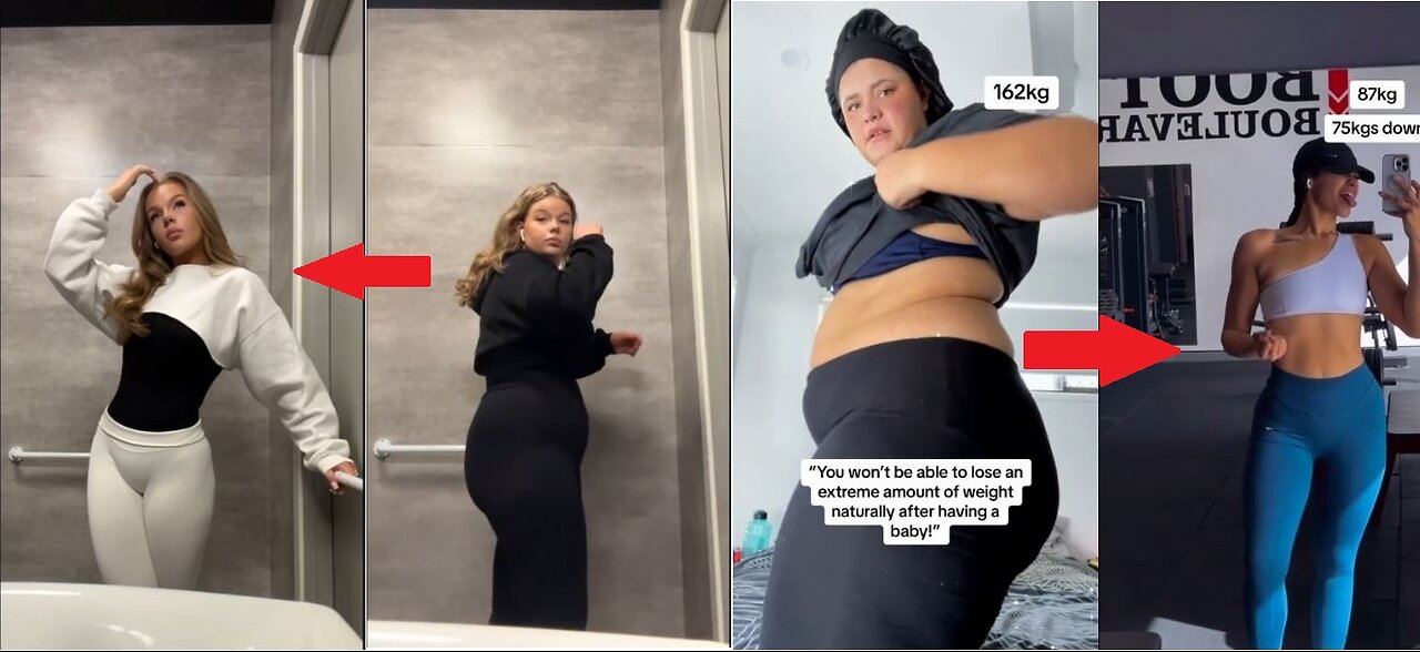 weight loss transformation compilation (Tiktok)