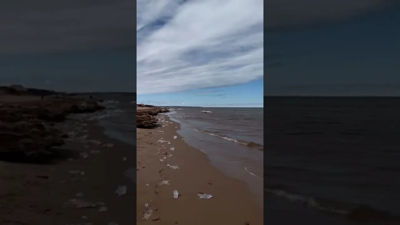 Canadian beach in March