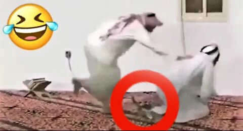 Cat enters a mosque | funny reaction