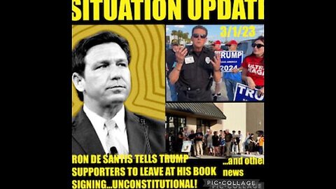 SITUATION UPDATE - GOV. RON DESANTIS TELLS TRUMP SUPPORTERS TO LEAVE HIS BOOK SIGNING! ...