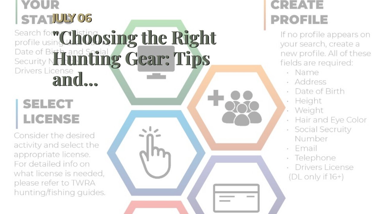 "Choosing the Right Hunting Gear: Tips and Recommendations" - The Facts