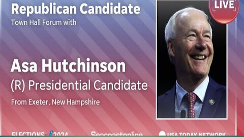 Asa Hutchinson answers voters’ questions in New Hampshire town hall