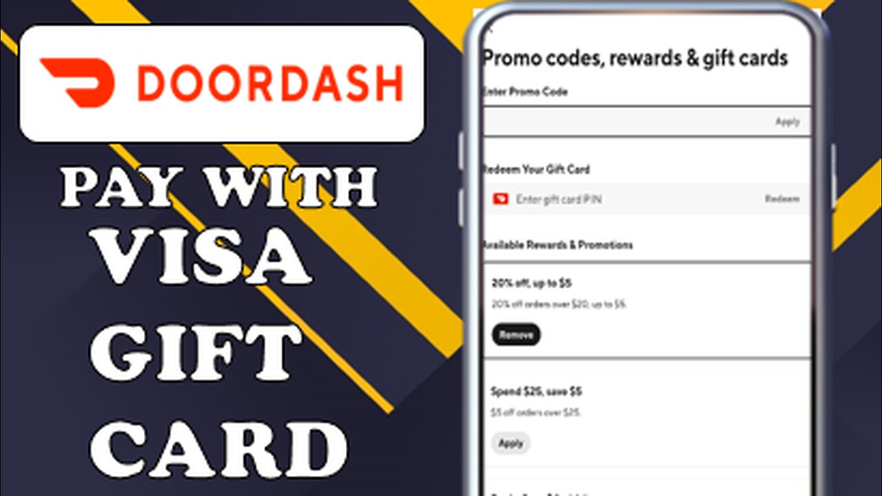 HOW TO ADD VISA GIFT CARD TO DOORDASH