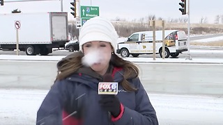 Reporter Gets Snowball To Face Minutes Before Going LIVE!