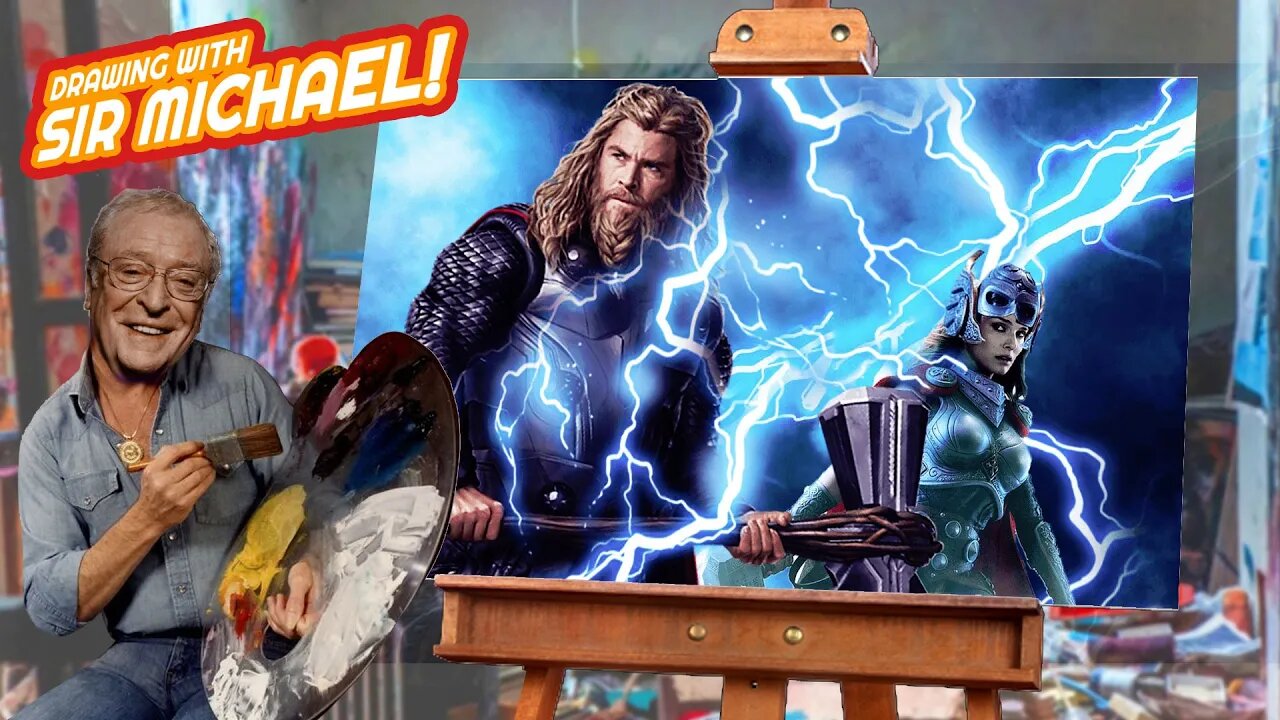 Sir Michael Draws Thor Love and Thunder