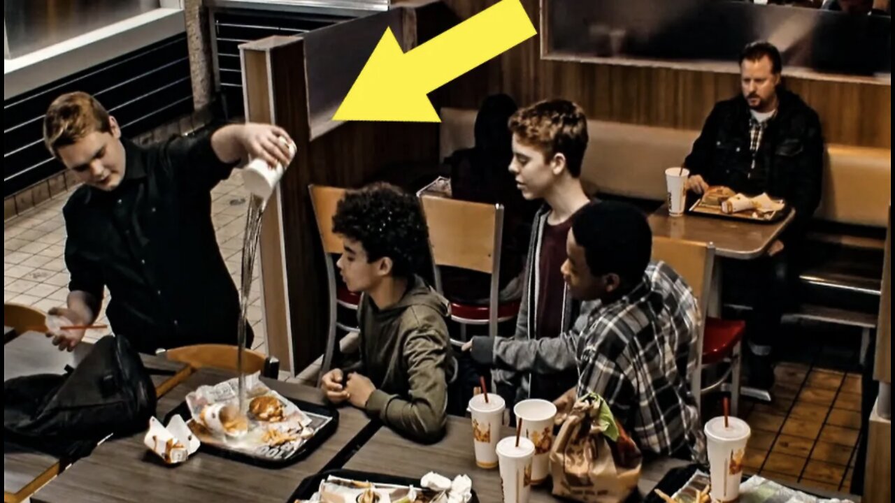 Teens Mock Boy At Burger King, Don’t Notice Man On Bench