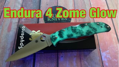 Spyderco Endura Zome Glow-in-the-dark knife