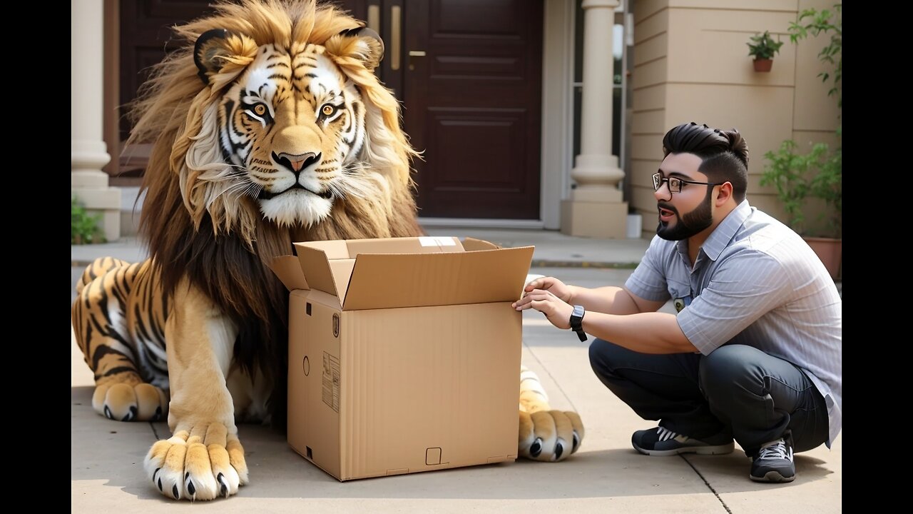 Troll Prank Dog Funny & fake Lion and Fake Tiger Prank To dog & Huge Box Prank to dog