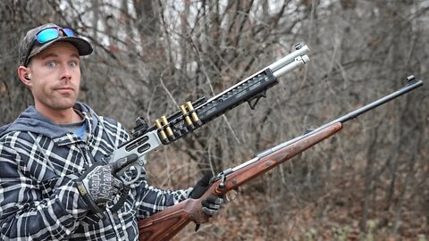 Elephant Rifle vs T-REX Rifle... HUGE Guns For Self Defense?!