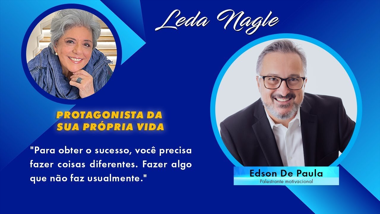 Seja o protagonista da sua vida. Pare de se sabotar. Psicanalista Edson de Paula