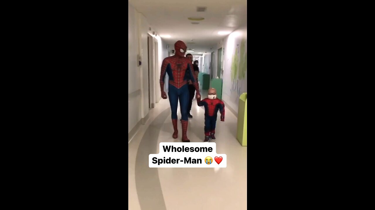 Spider Man Shows Up at A Kids Hospital - BLESSINGS