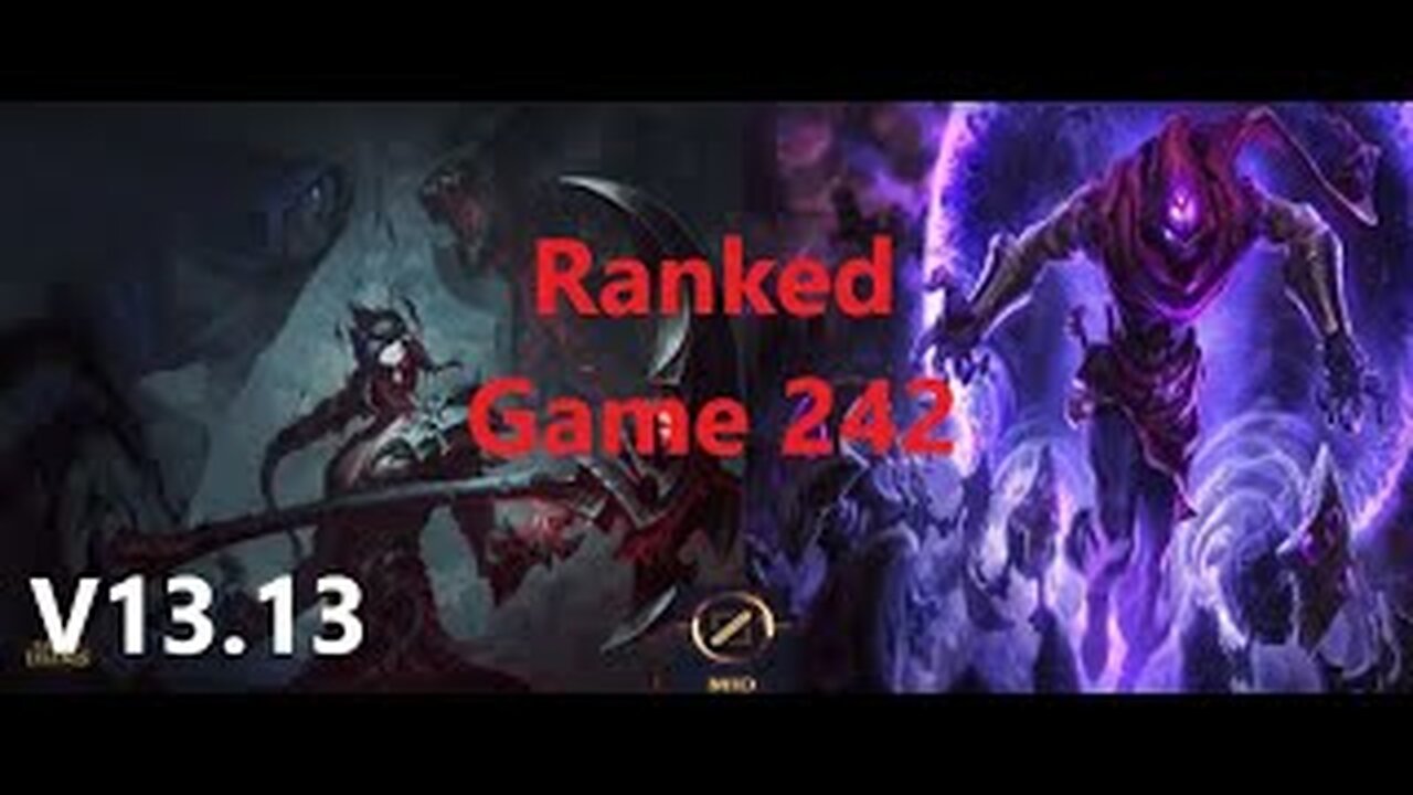 Ranked Game 242 Kayn Vs Malzahar Mid League Of Legends V13.13