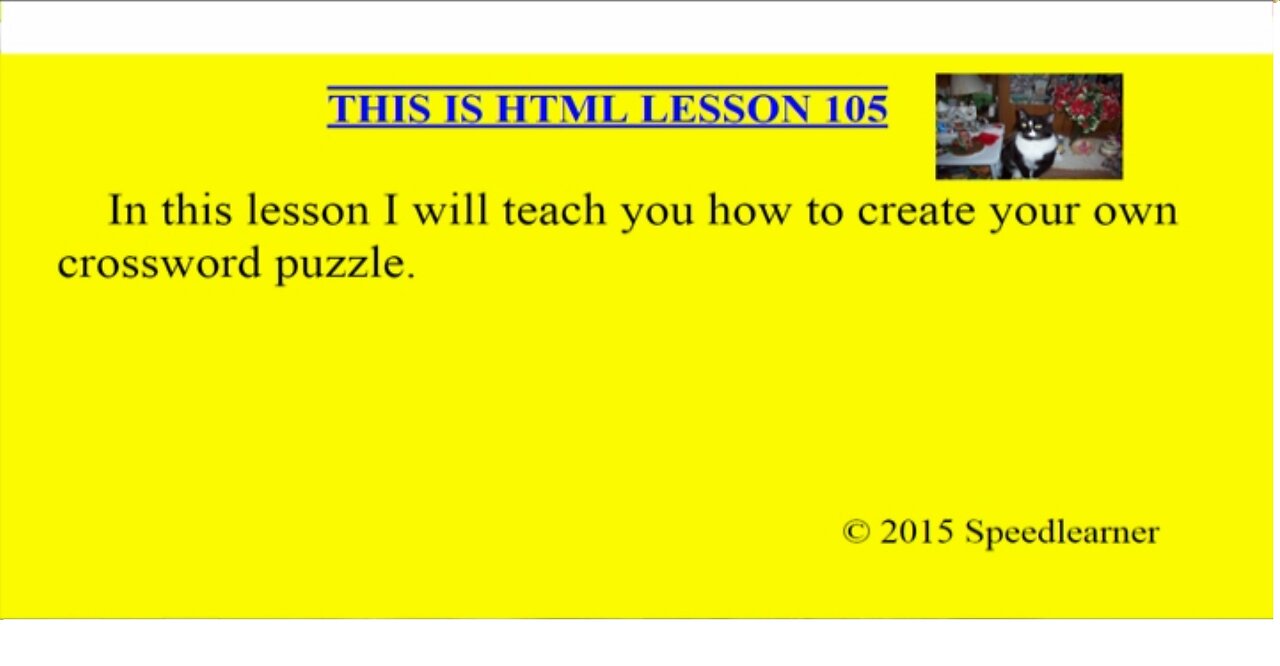 HTML Lesson 105