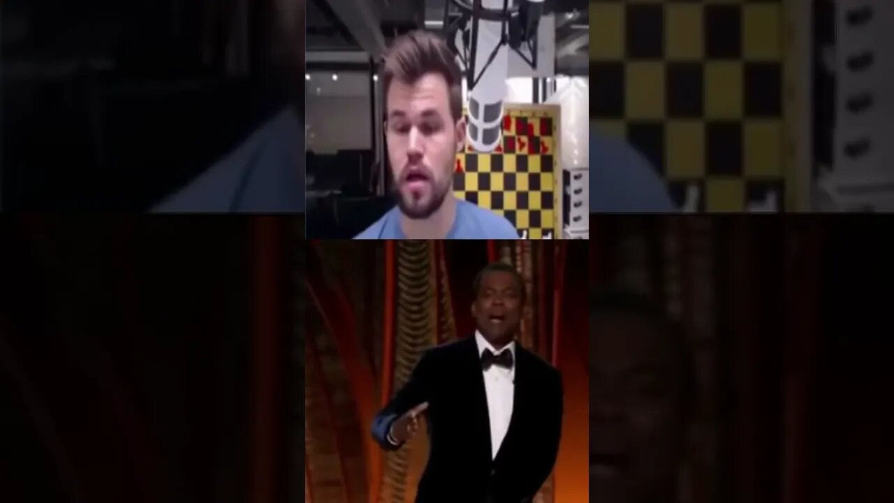 Carlsen WOW Oscar 2022 Will Smith vs Chris Rock #Shorts #Xadrez #willsmith