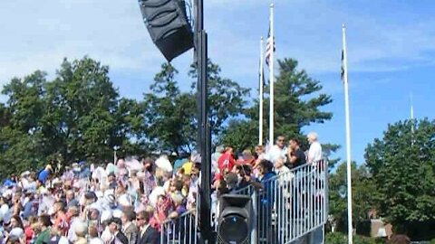 Waiting for Mitt at the Romney Ryan St Anselm event