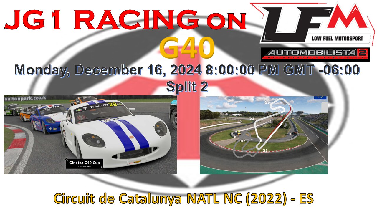 JG1 RACING on LFM - G40 - Circuit de Catalunya NATL NC (2022) - ES - Split 1