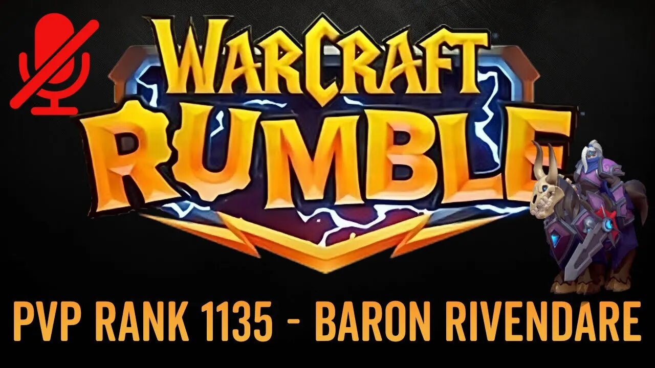 WarCraft Rumble - No Commentary Gameplay - Baron Rivendare - PVP Rank 1135