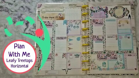 Plan With Me Leafy Treetops Horizontal Planner ft. Boho Peony