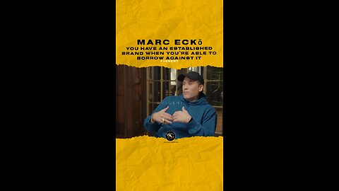 #marcecko You have an established brand when you’re able 2 borrow against it🎥 @ideageneration