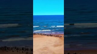 Drone shot at the beach