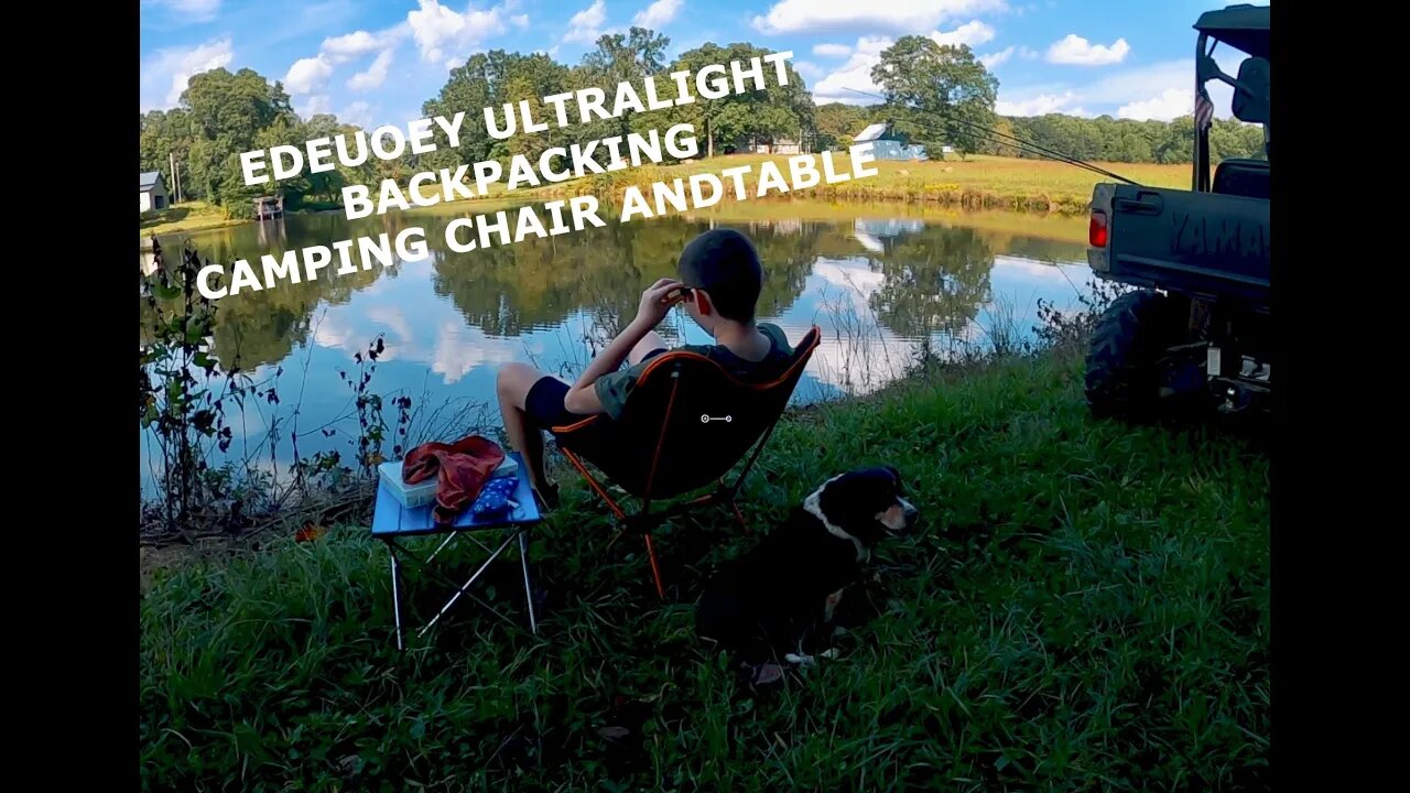 EDEUOEY Ultralight Backpacking Camping Chair and Table