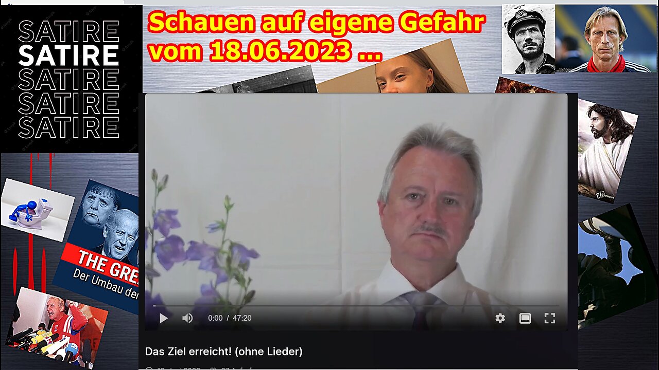 Die uns noch verbleibenden wenige Tage bitte mit (halbwegs) guter Satire überstehen (18.06.2023) …