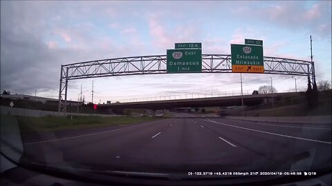 Ride Along with Q #26 I-205 SB Glisan to I-5 to Wilsonville - 04/19/20 - Dashcam Video by Q Madp