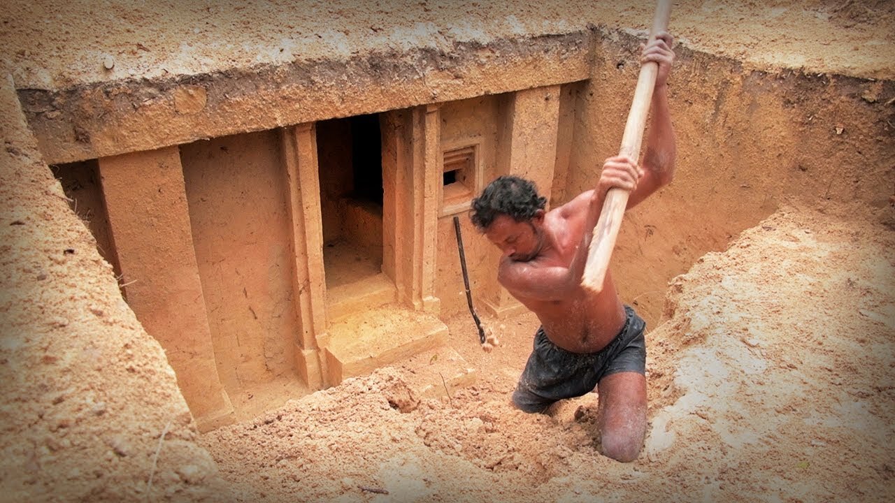 Building Underground Temple House - 1