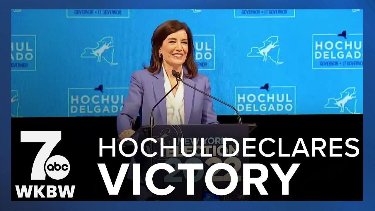 New York Gov. Kathy Hochul declares victory in 2022 election