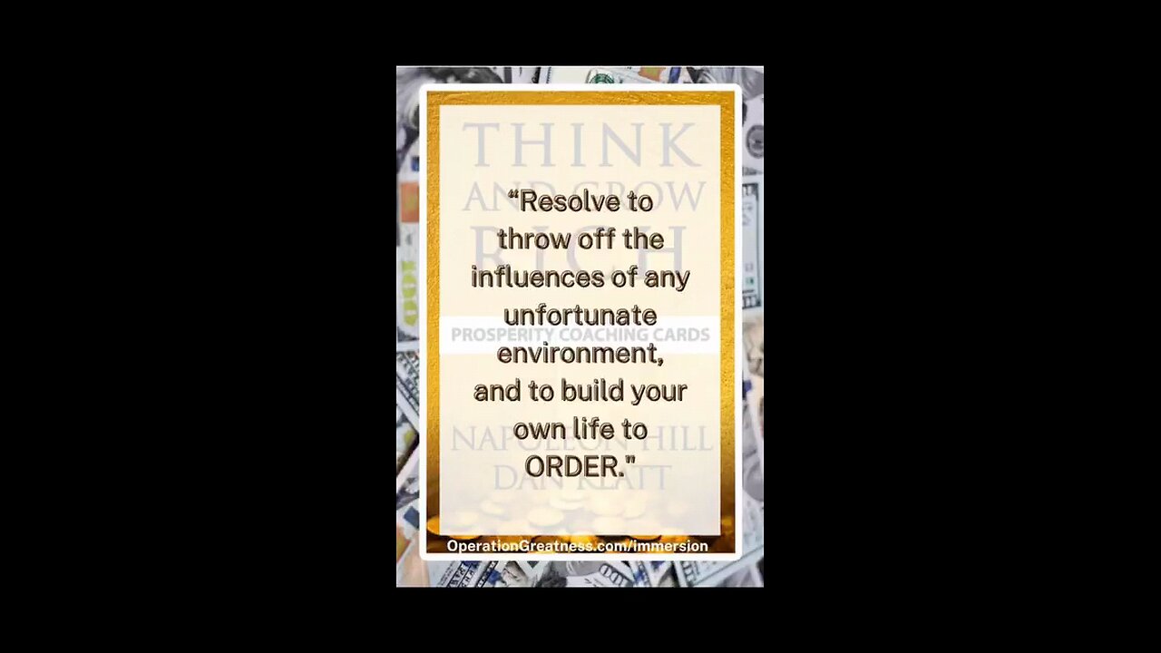 Today's OperationGreatness.com ProsperityCoaching:To Build