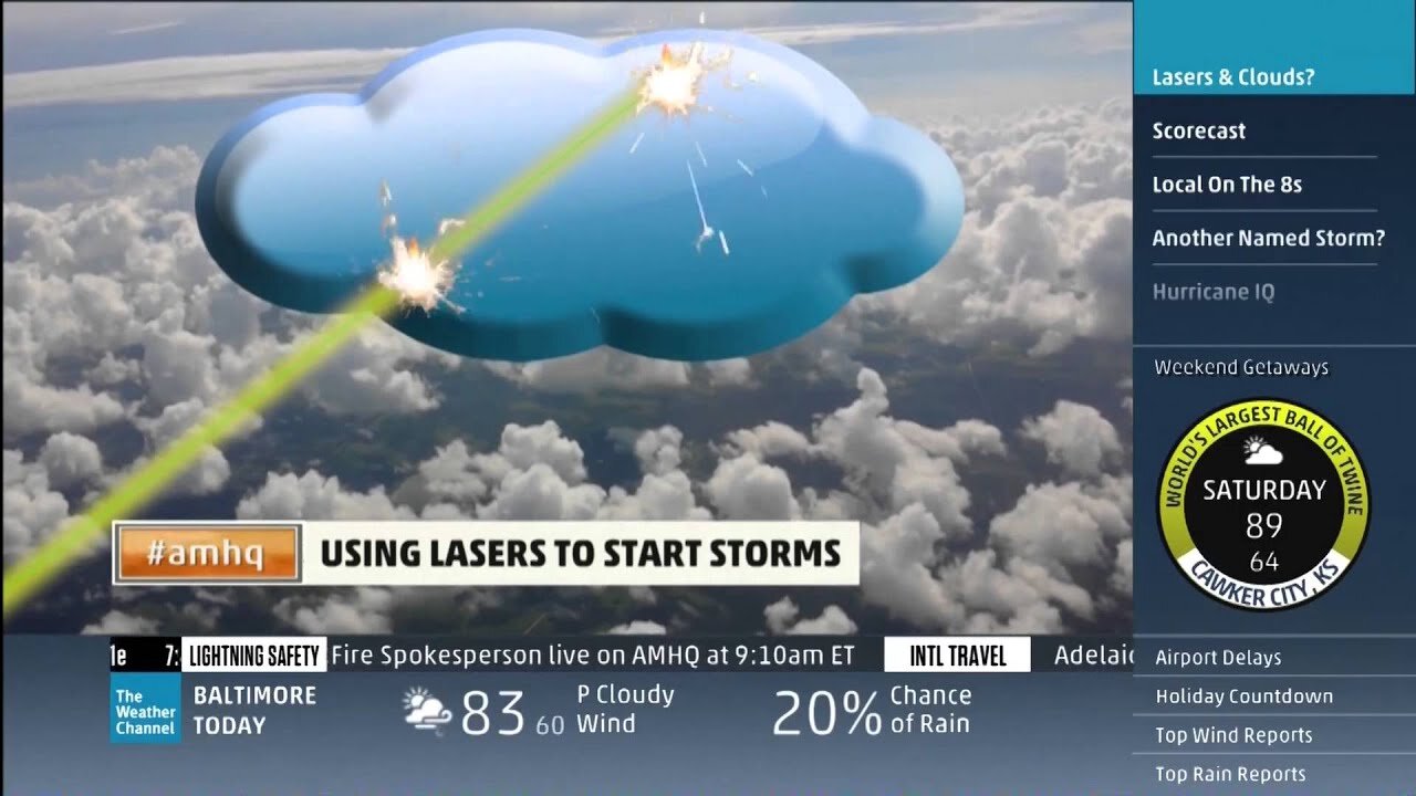 Laser Weather Control--"WATCH THE WATER"?