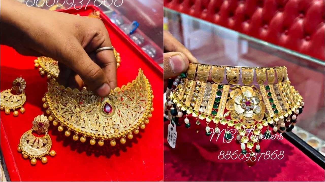 Gold Chocker Necklace Designs starts from 12 gram!!