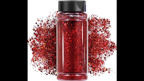 Holographic Chunky Glitter, 160G5.64OZ Craft Glitter for Resin, Metallic Iridescent Chunky Fin...