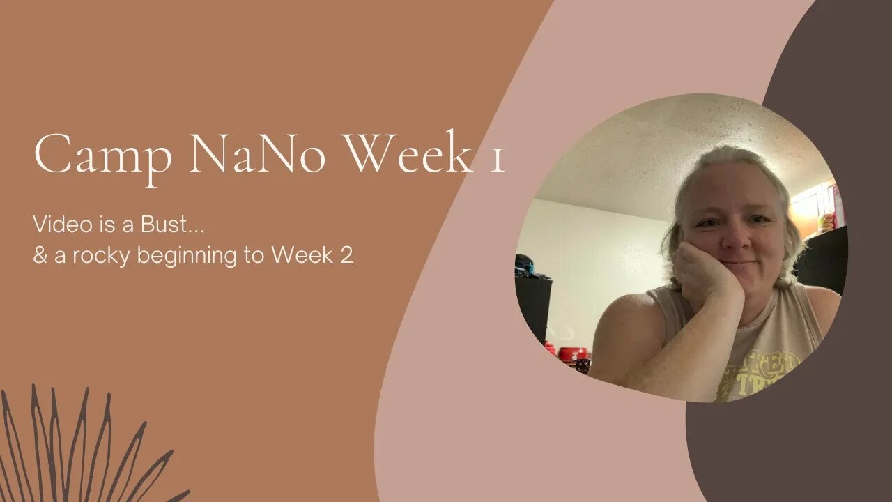 Camp NaNo Week 1 Video is a Bust!!! #campnanodiaries