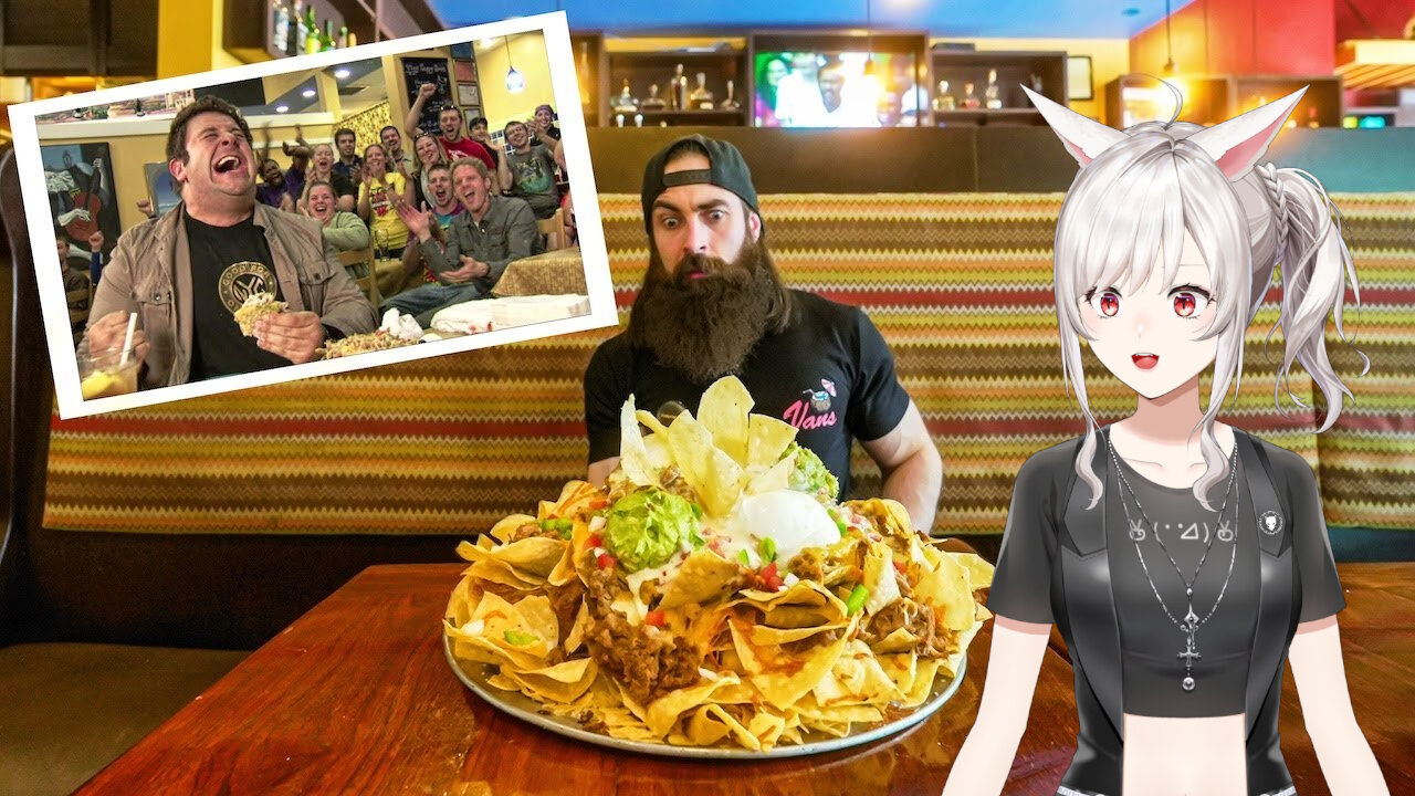 Taking on the Mount Nacheesmo challenge from Man vs. Food! || Beardmeetsfood react