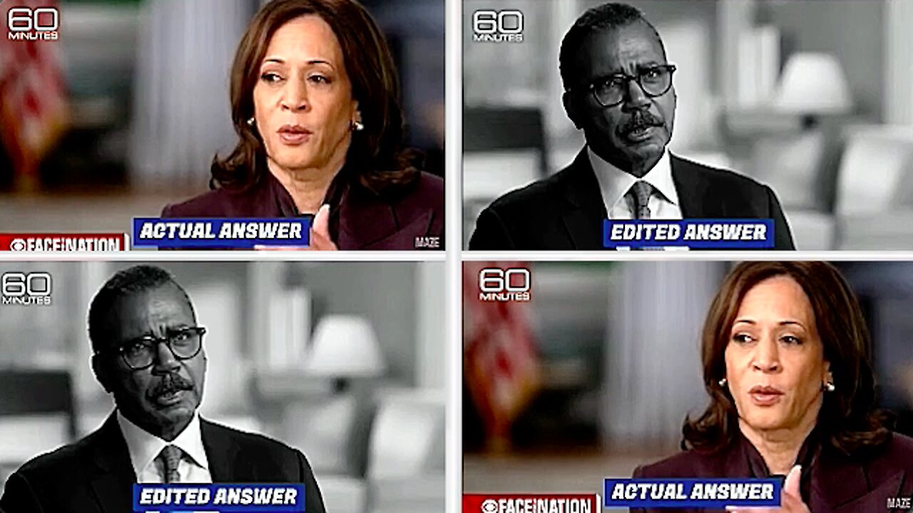 "60 Minutes" || Caught Editing Kamala Harris' Answers !!