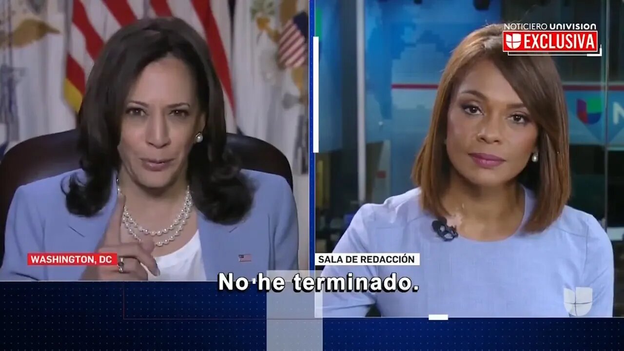 Kamala snaps at a reporter for asking when she will visit the border.