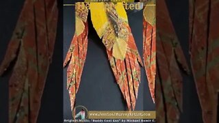 AUTUMN PROSPECTS, 6 inch, leather feather earrings