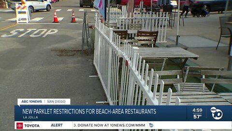 New parklet restrictions for beach-area restaurants