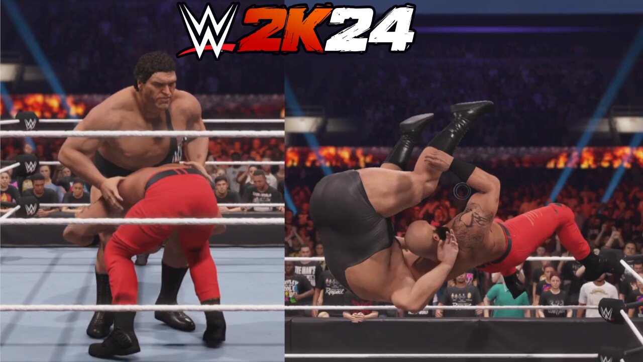 WWE 2K24: Andre The Giant VS Braun Strowman (Ring Break)