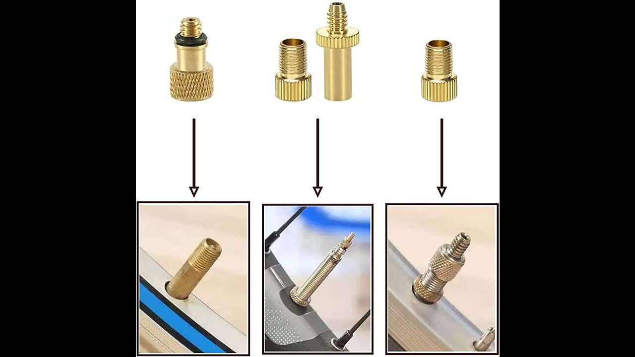 HDNNC Bicycle Valve Adapter DV AV SV Converter, Ball Pump Needle, Inflation Needle, Air Pump Ne...