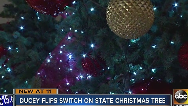 Governor lights annual state Christmas tree