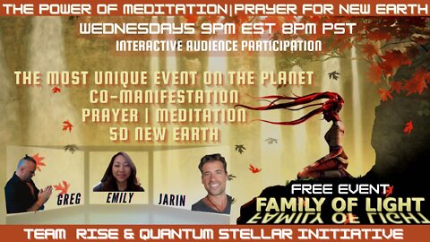 EVERY WEDNESDAY MEDITATION & PRAYER EVENT 10/5/22