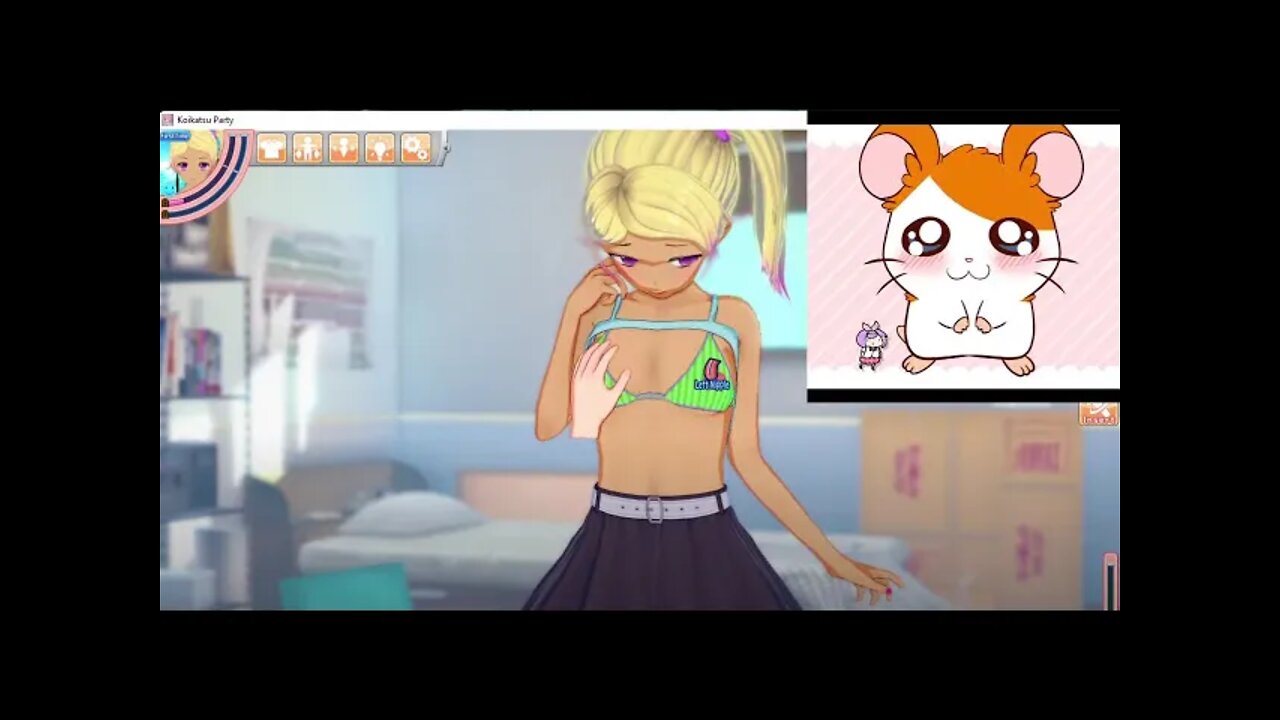 cute hamster plays hentai game