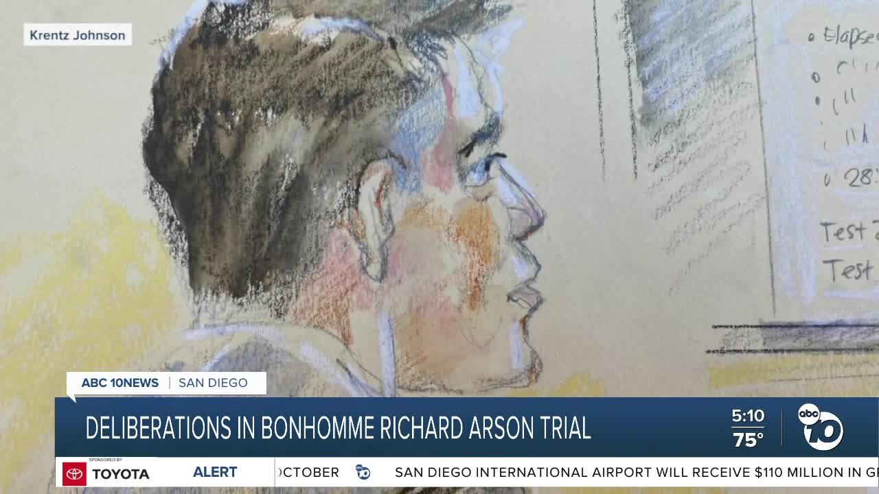 Deliberations underway in U.S.S. Bonhomme Richard arson trial