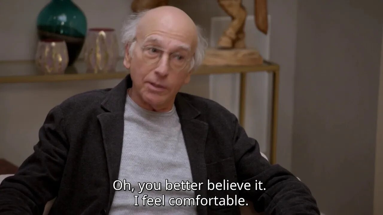 Larry David imitating Kramer